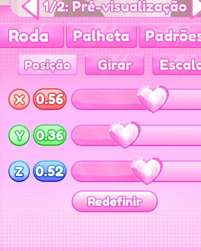 ajuste de posição do passo 4