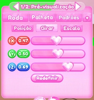 ajuste de girar do passo 2