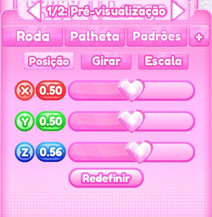 ajuste de posição do passo 3