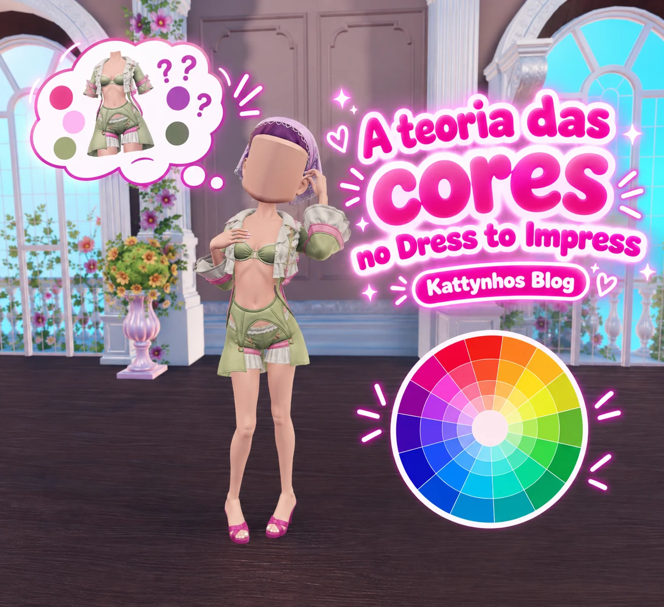 A teoria das cores no Dress to Impress