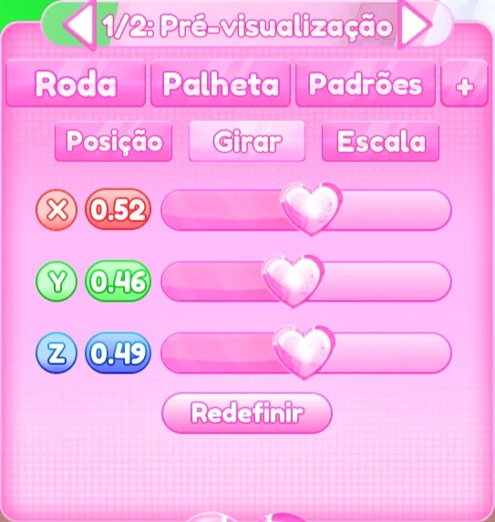 ajuste de girar do passo 1