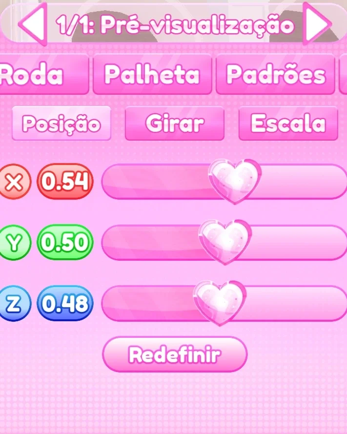 ajuste de posição do passo 1