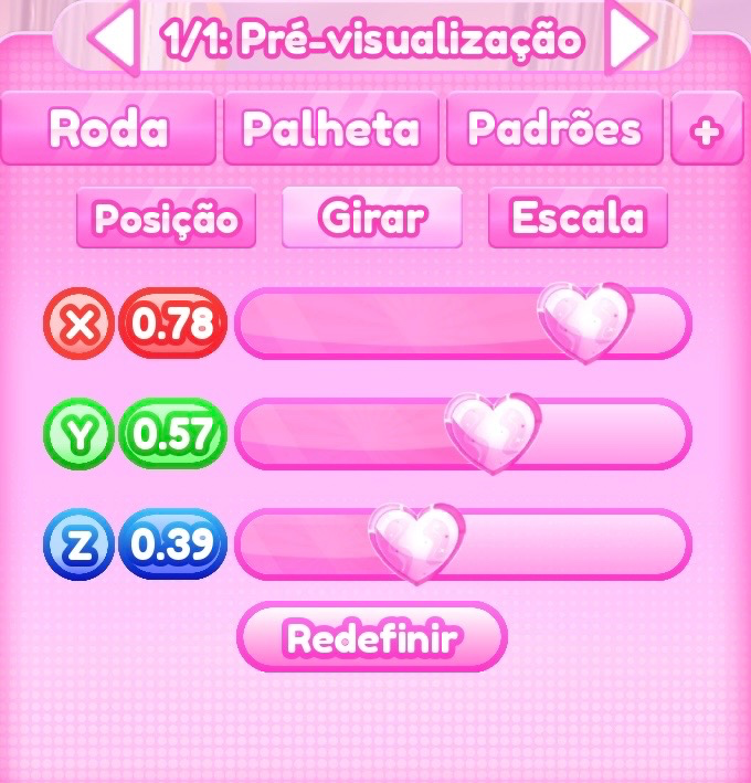 ajuste de girar do passo 1