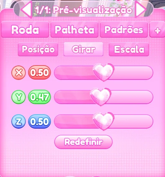 ajuste de girar do passo 1