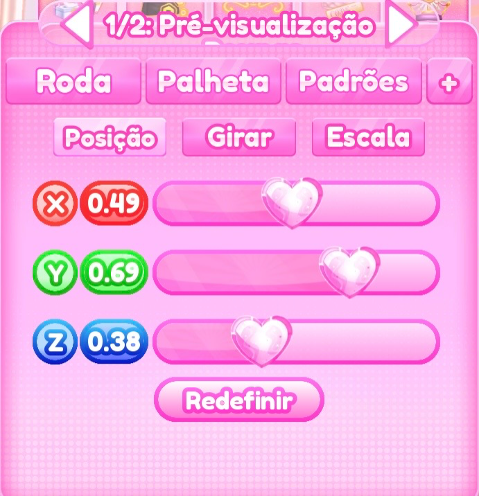 ajuste de posição do passo 8