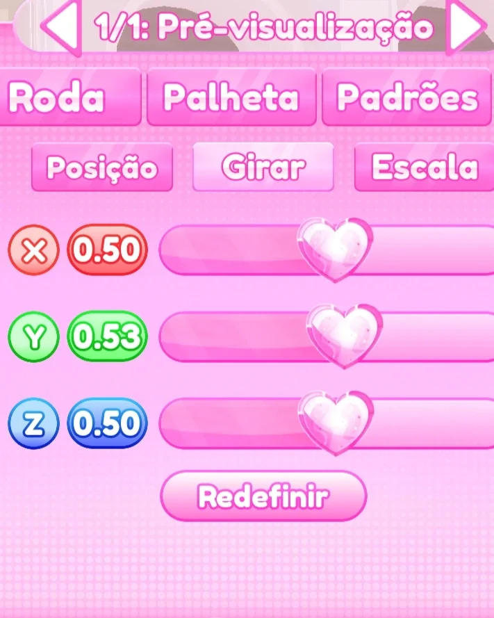 ajuste de girar do passo 1