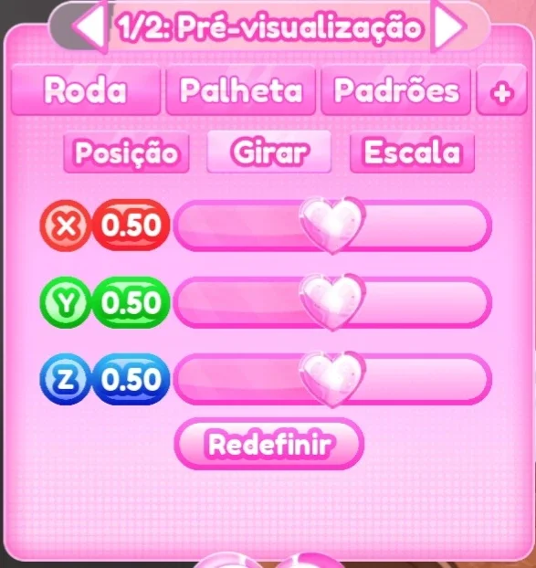 ajuste de girar do passo 2