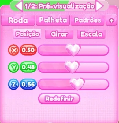 ajuste de posição do passo 1
