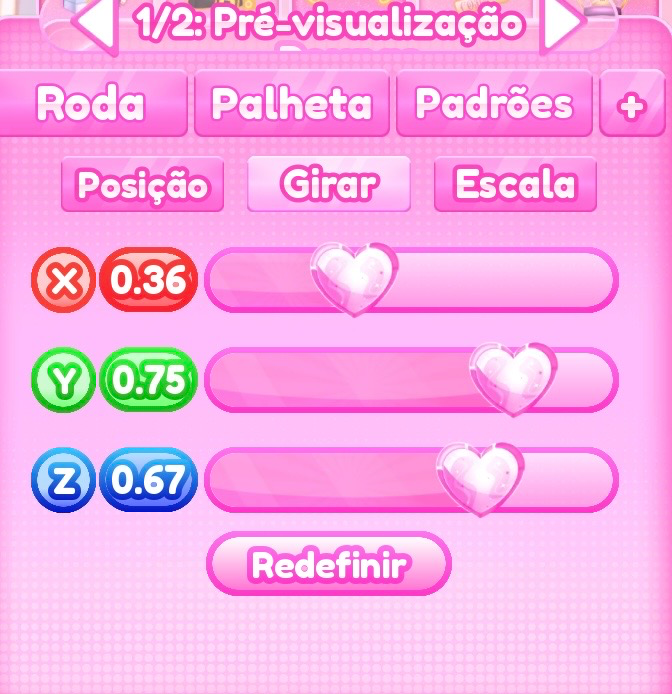 ajuste de girar do passo 10