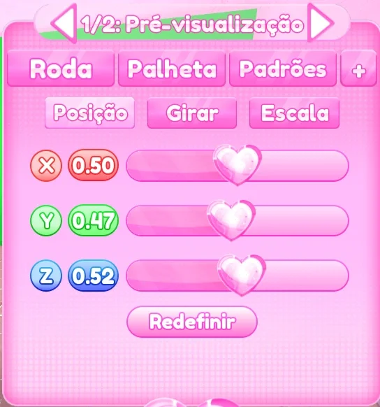 ajuste de posição do passo 6