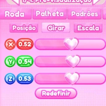 ajuste de girar do passo 1