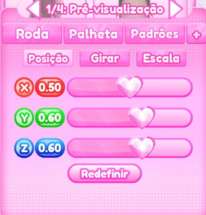 ajuste de posição do passo 3