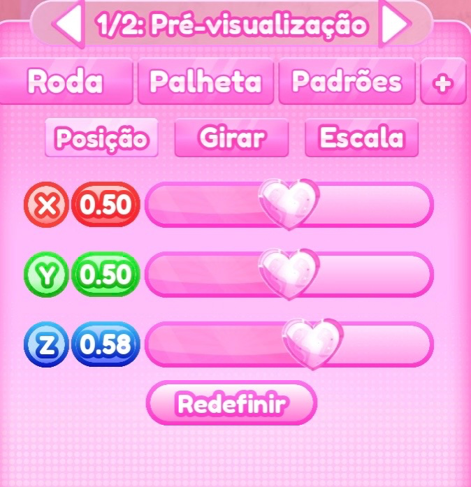 ajuste de posição do passo 3