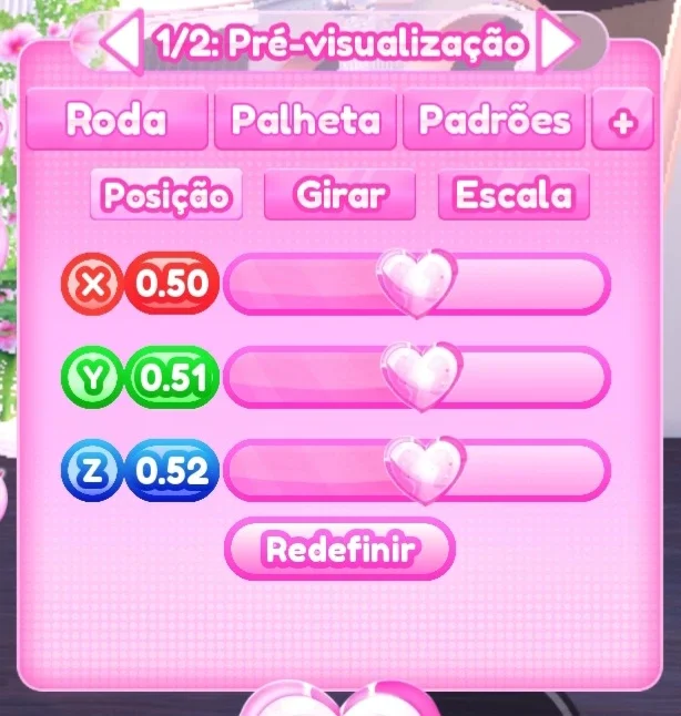ajuste de posição do passo 1