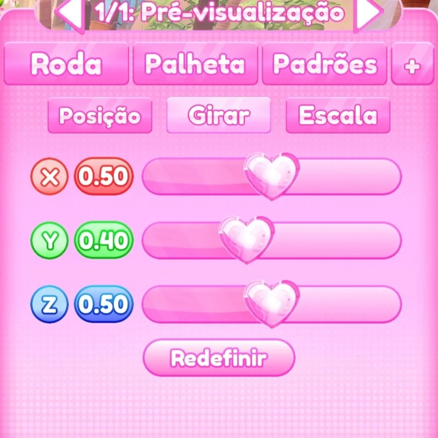 ajuste de girar do passo 1