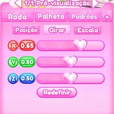 ajuste de girar do passo 1